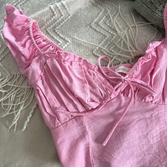 Pink Ruffled Crop Top from Altar’d State - Picture 4 of 5